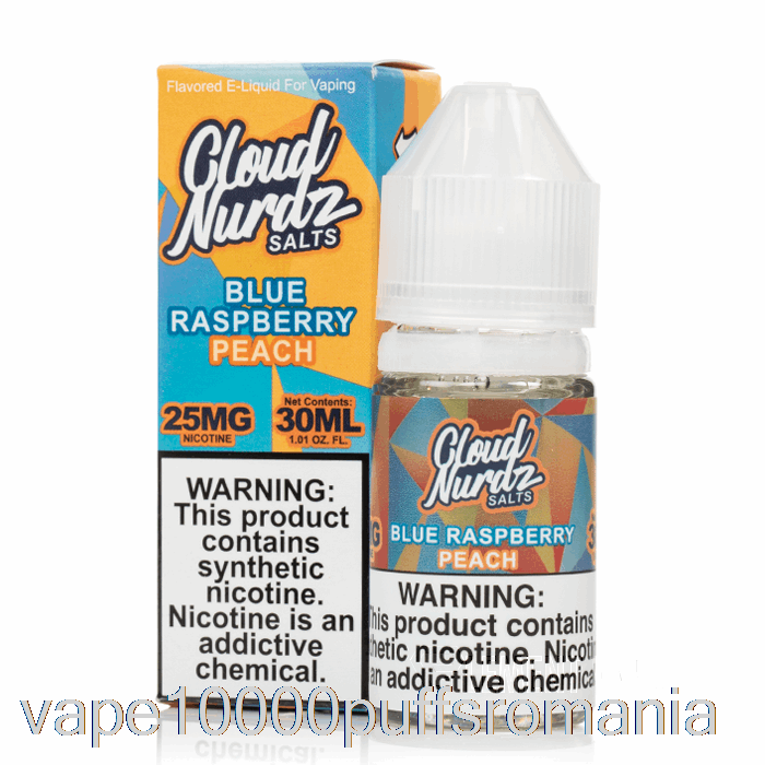 Vape Romania Albastru Zmeura Piersic - Cloud Nurdz Sare - 30ml 25mg